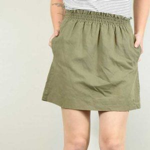 J. Crew Linen Blend Skirt size 14, green